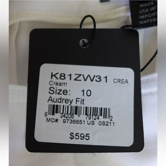 ST.JOHN Audrey Cream Stretch Pants Size 10 NWT $595 - Picture 4 of 11